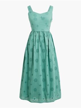 J. Crew Factory Eyelet midi dress